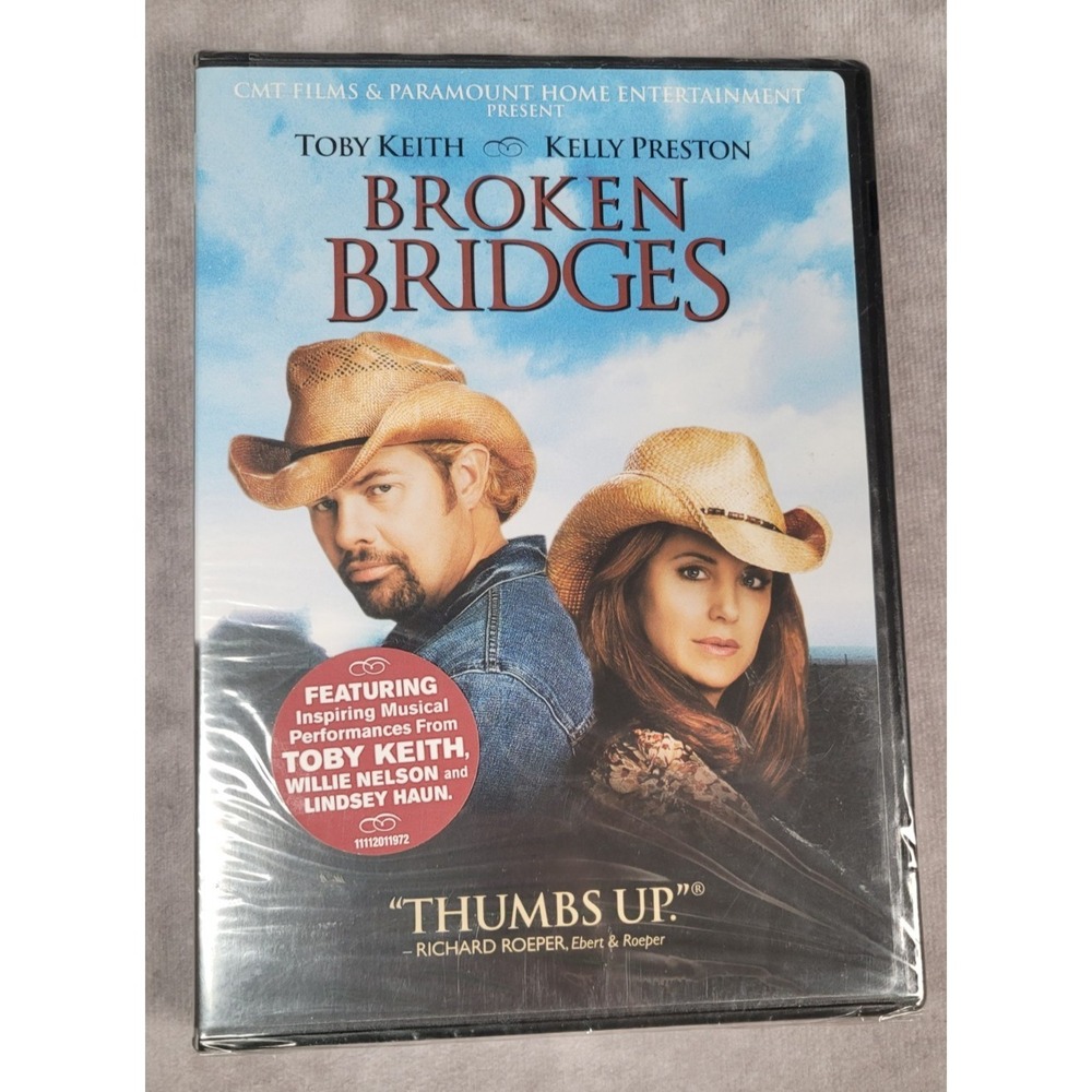 Broken Bridges DVD Toby Keith Kelly Preston Drama Music Romance Country Film NEW